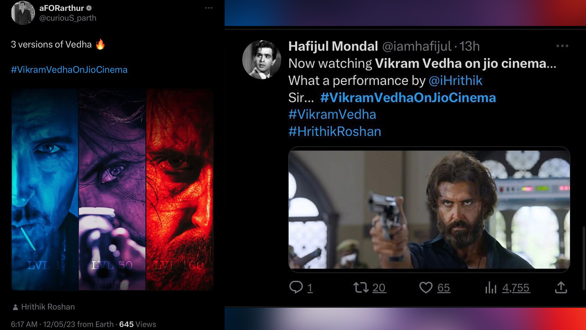 Fans floored by Hrithik Roshan’s powerful performance in Vikram Vedha as the film drops on OTT!