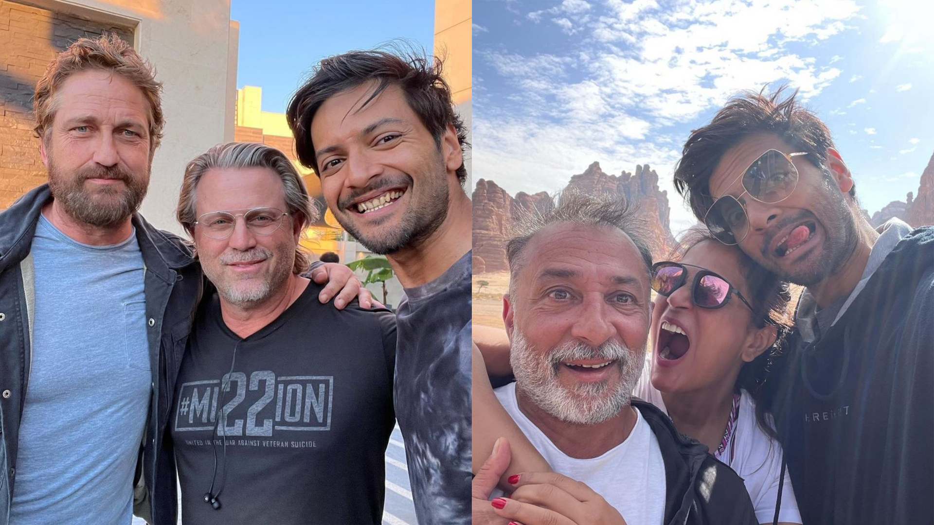 Ali Fazal and Gerard Butler are all smiles in these new BTS from the sets of Kandahar