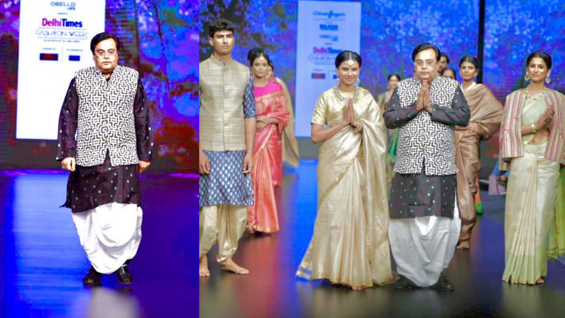 Gaurav Dwivedi graces Delhi Times Fashion Week, Showcasing Chhattisgarh’s Bilasa Collection