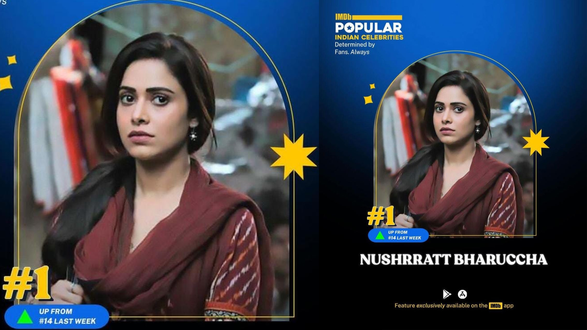 Nushrratt Bharuccha tops the popular Indian celebrities list by IMDb!