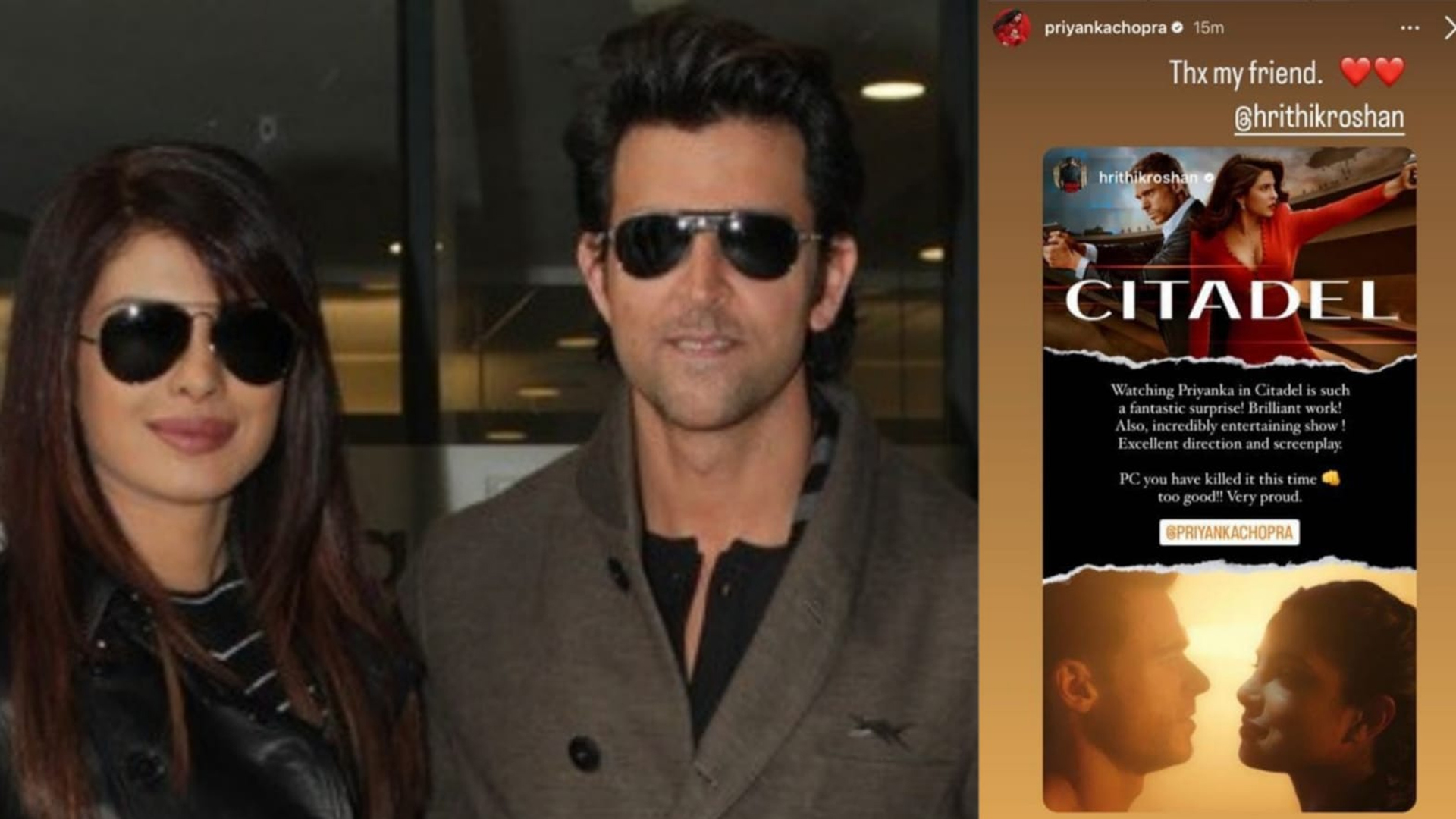 PC you have killed it this time: Hrithik Roshan proud of his Krrish co-star Priyanka Chopra Jonas for her latest show Citadel