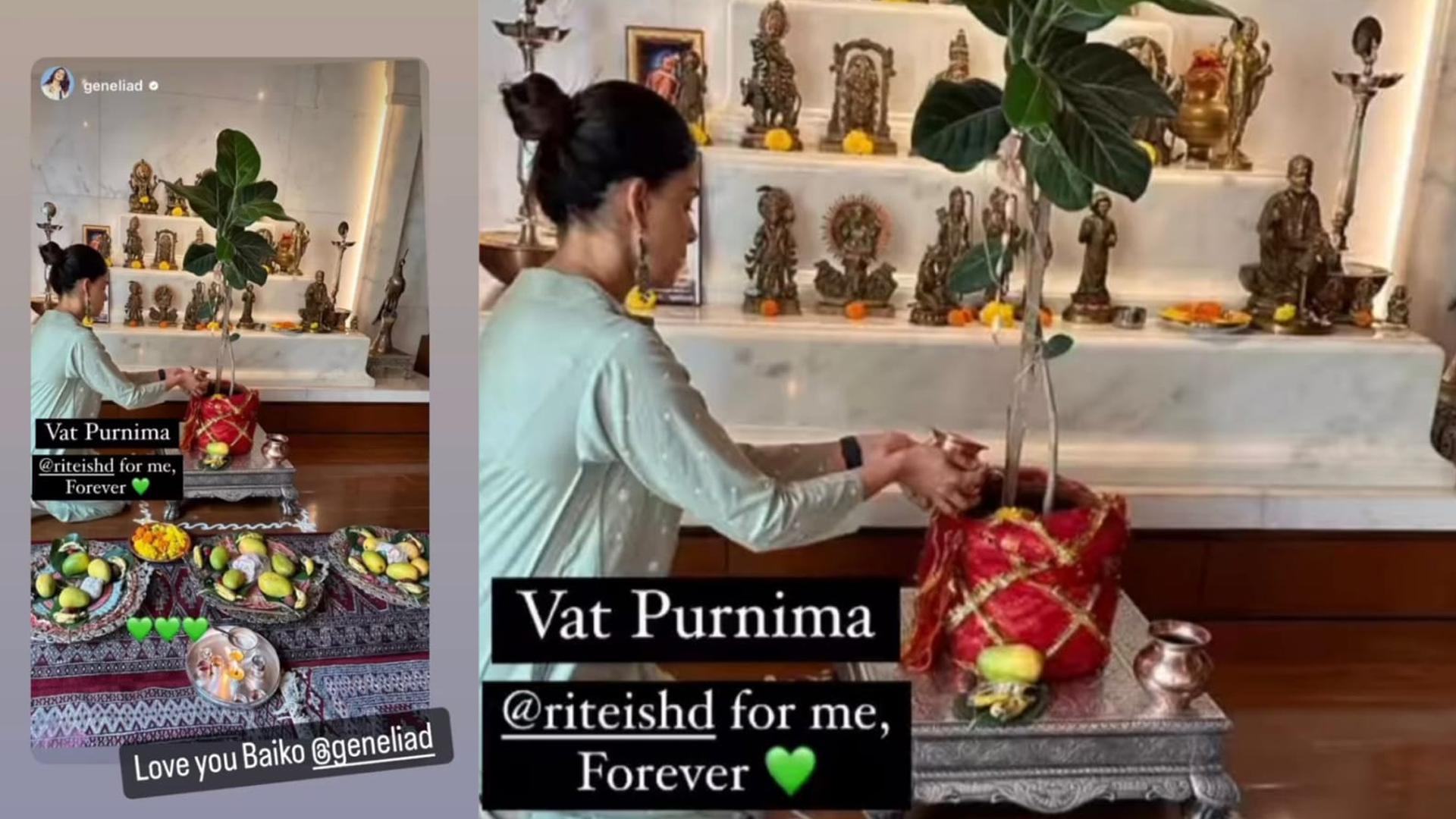 This Adorable Exchange Between Genelia and Riteish Deshmukh Is What Vat Purnima is all About