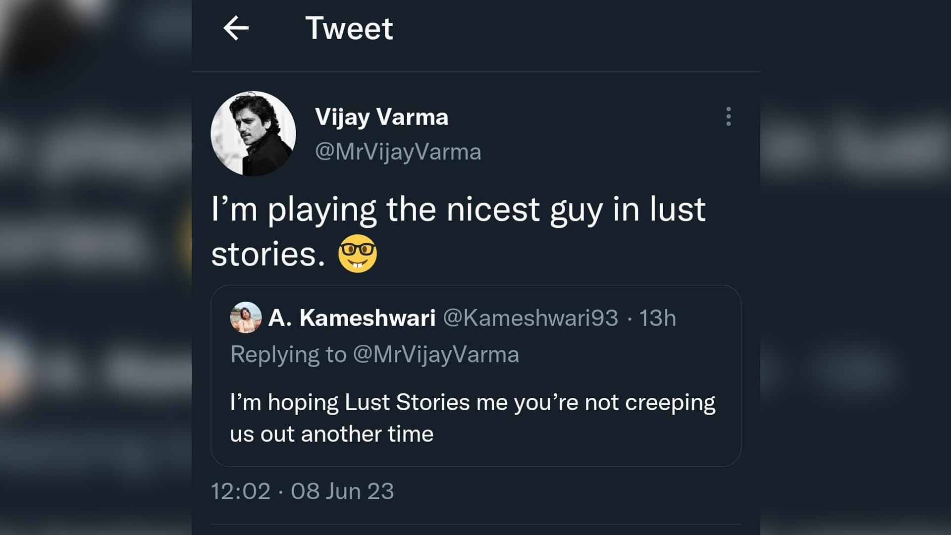 After being the villain in Darlings, Dahaad, Vijay Varma gears up to play the ‘nicest guy’ role in Lust Stories 2!