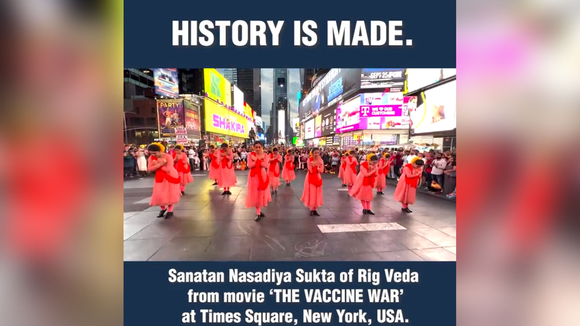 Vivek Ranjan Agnihotri and Pallavi Joshi’s ‘The Vaccine War’ wraps up grand campaign with a flash mob at Times Square