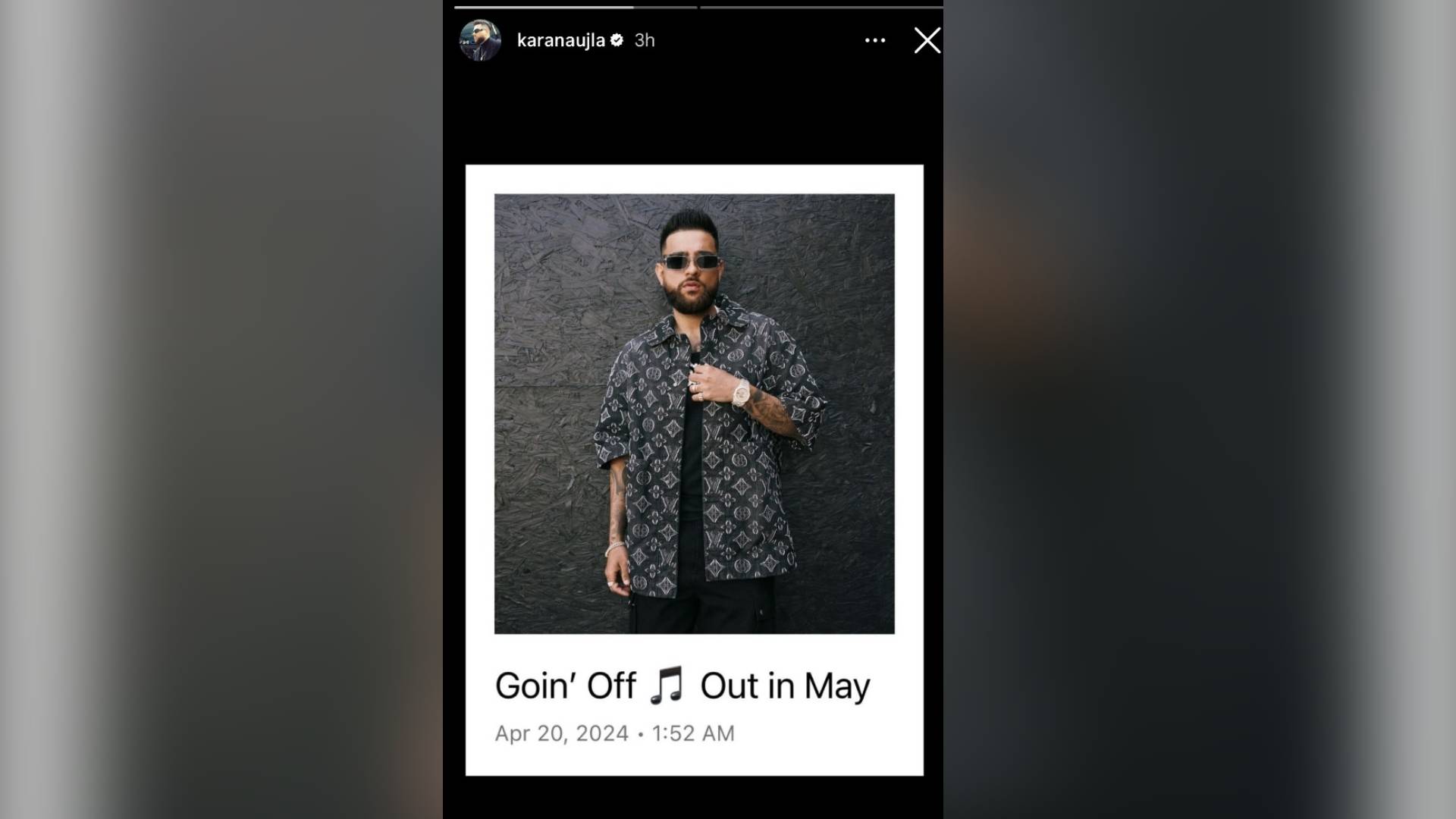 Karan Aujla Teases Upcoming Track with Exclusive Instagram ‘Frames’ Sticker