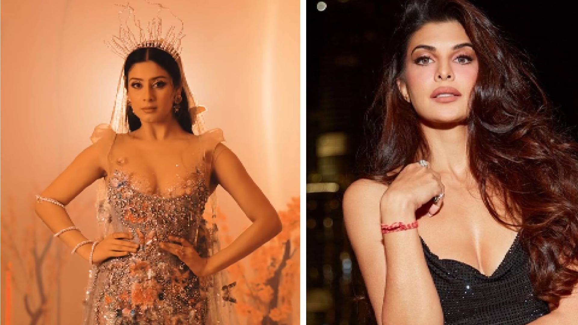 Isha Malviya leaves Jacqueliene Fernandez mesmerized with her ultra-glamorous look in shimmery gown