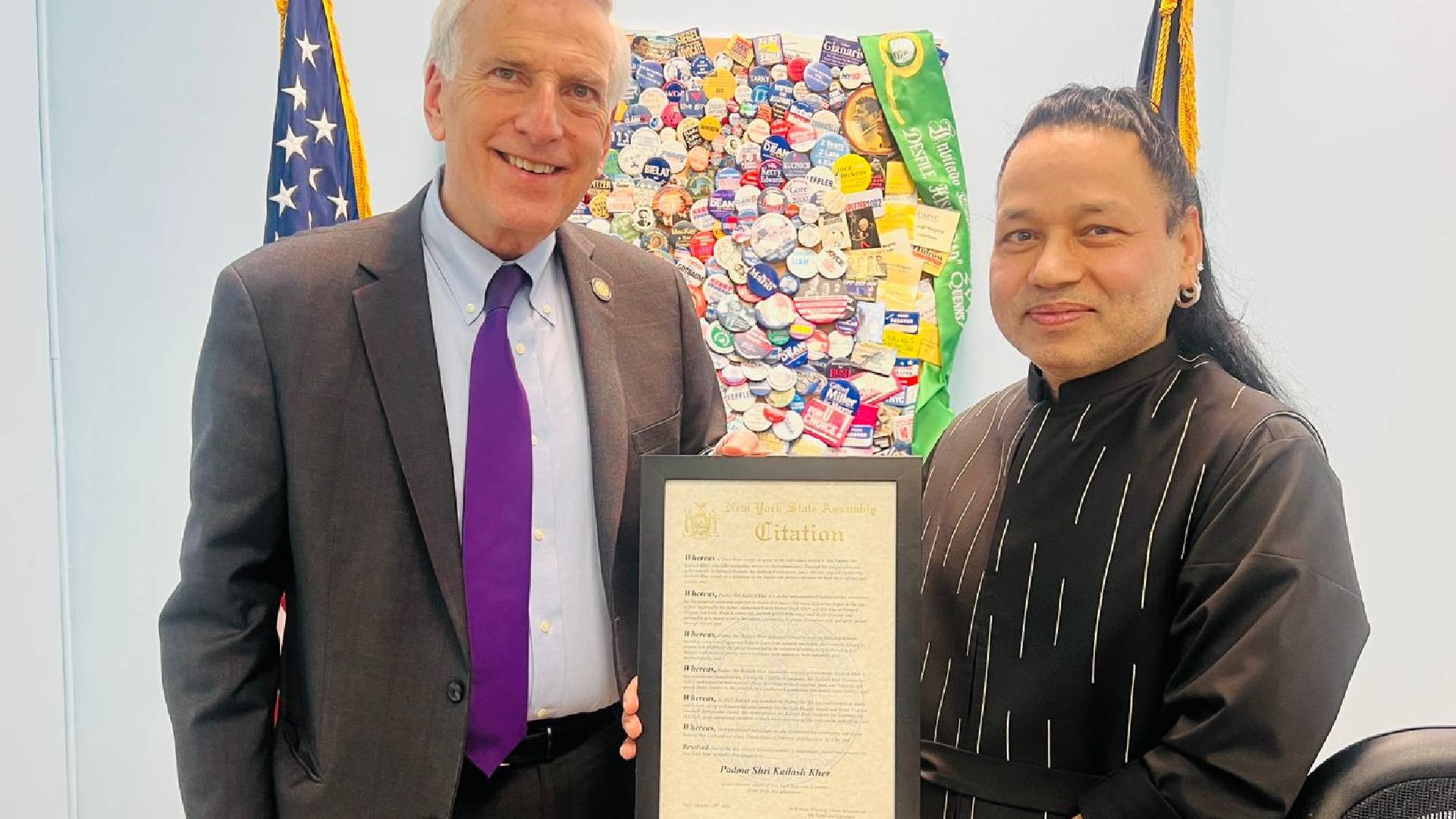 Padma Shri Kailash Kher Honored by New York State Assembly During Bharatotsav 2024 USA Tour for Promoting Indian Folk Music and Culture Globally