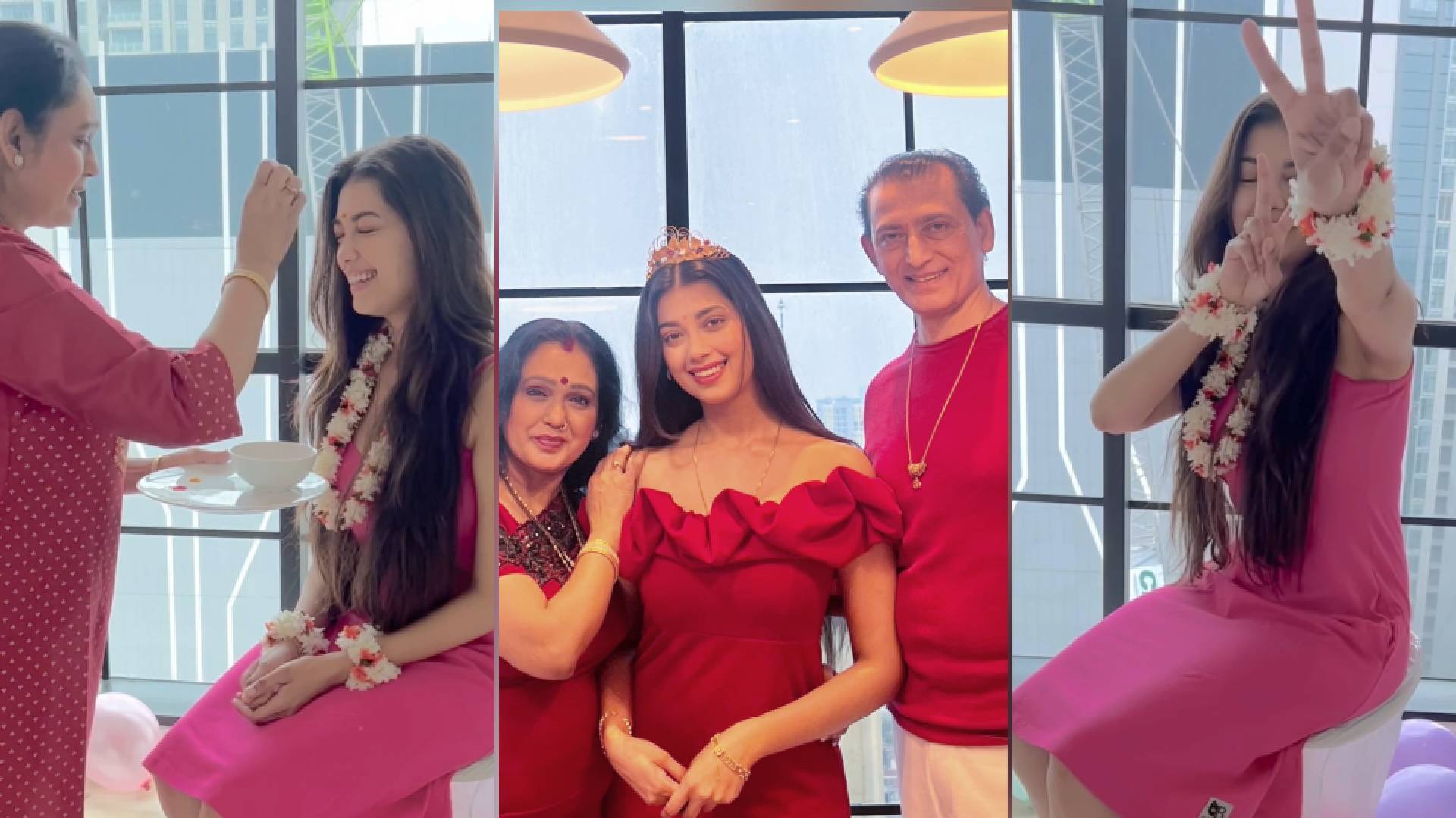 Digangana Suryavanshi looks stunning in Red for Her Indonesian Birthday Bash!