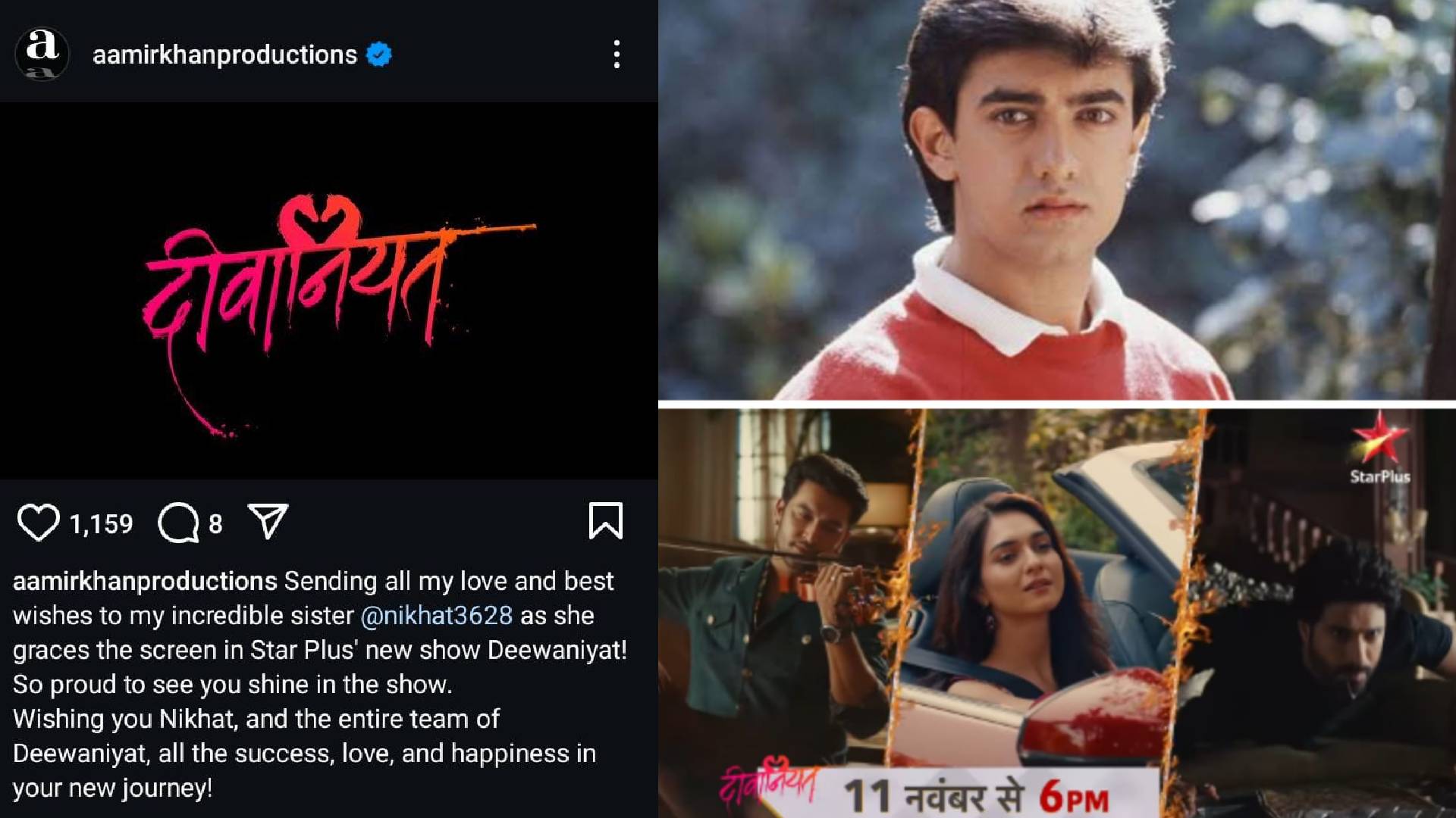 Superstar Aamir Khan Is All Cheers For His Sister Nikhat Khan As He Sends His Best Wishes For Her Upcoming Star Plus Show Deewaniyat! Deets Inside-