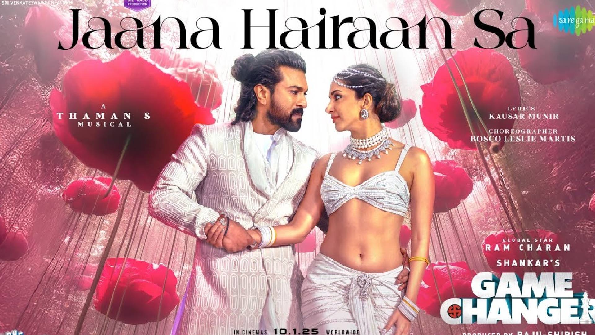 Global star Ram Charan starrer Game Changer’s 3rd single ‘Janaa Hairaan Sa’ emerges as melody of the year among netizens! Thaman’s musical wins hearts