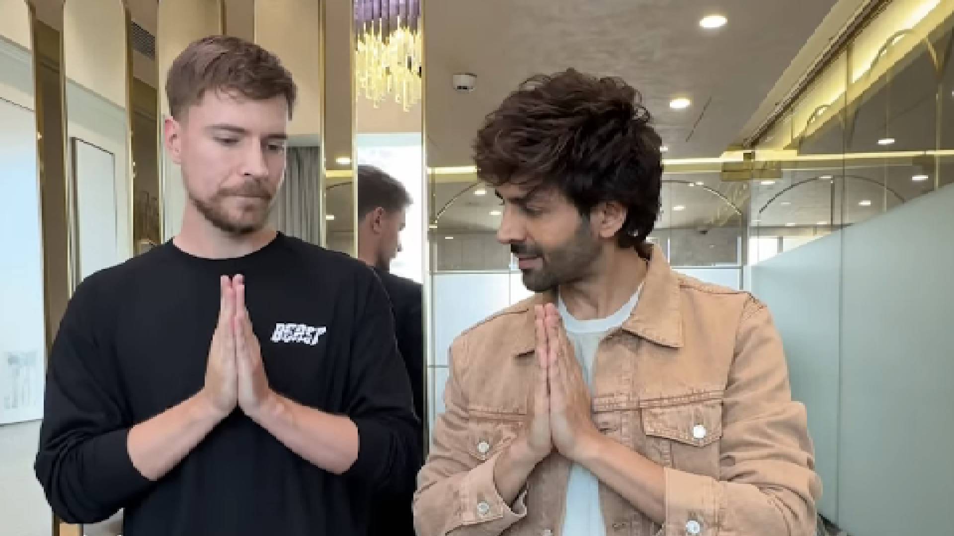 Watch Kartik Aaryan and Mr. Beast Performing the Hook step of Bhool Bhulaiyaa 3’s Title Track