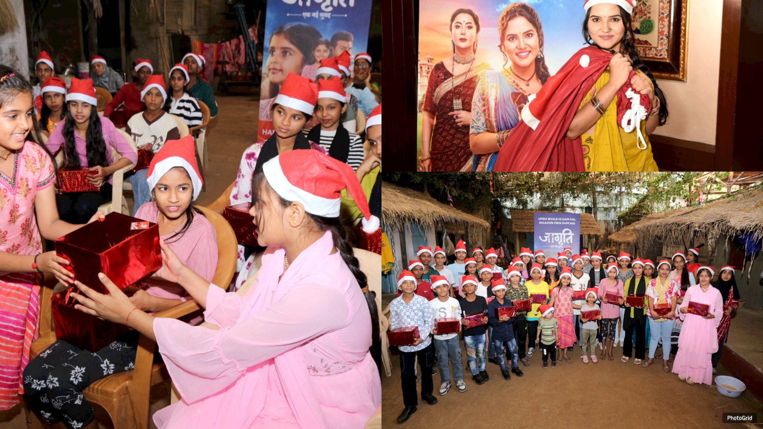 Christmas festivities: Jagriti & Vasudha actors celebrate with kids & women on set