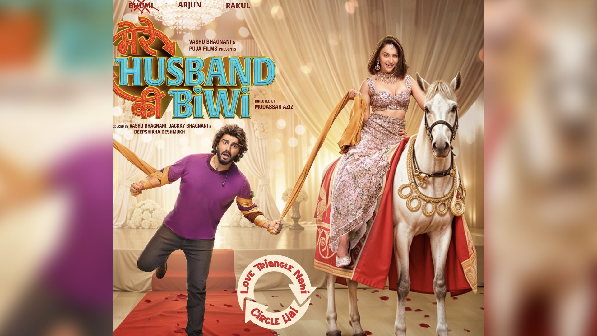 “Rakul has cut off Bhumi from poster???? “Says Netizens after looking at Rakul Preet Singh on the poster of Mere Husband Ki Biwi!