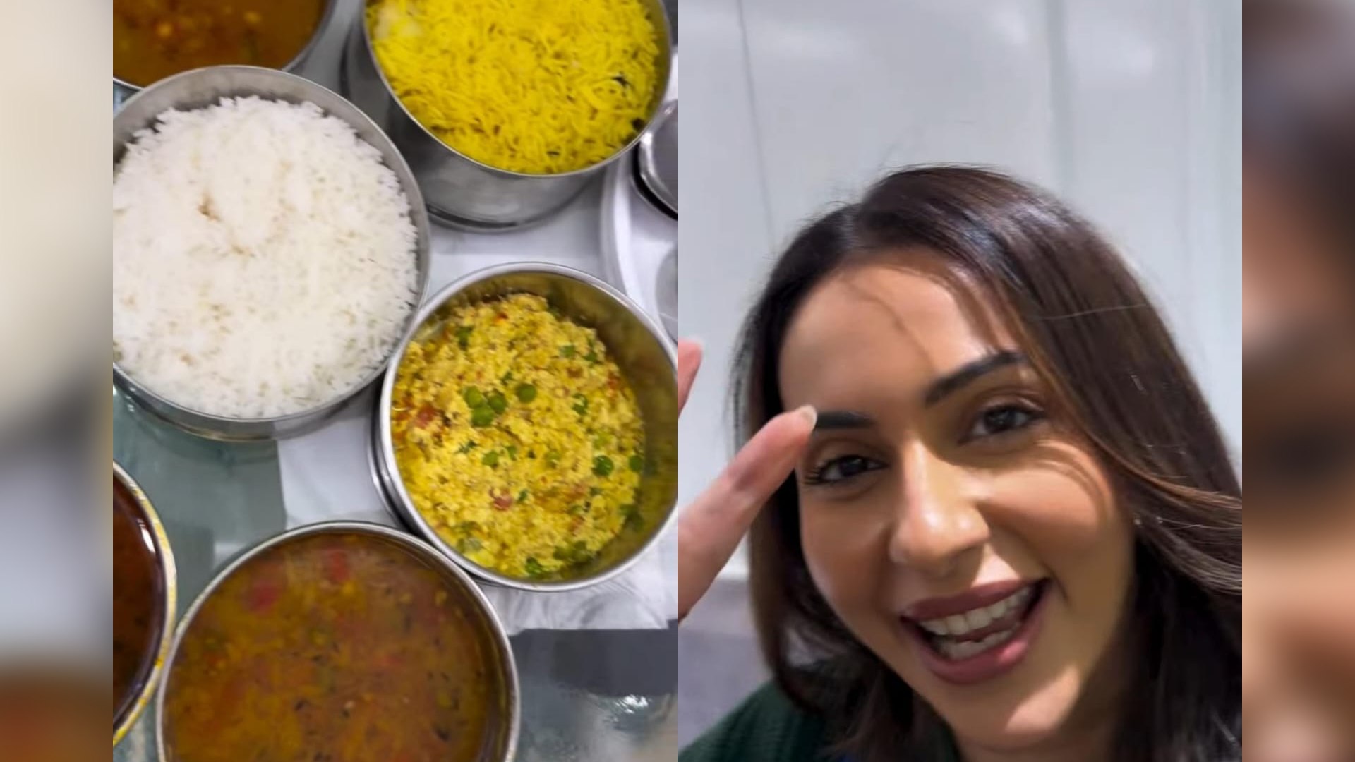 Rakul Preet Singh having fun on the sets of De De Pyar De 2 with Ghar Ka Khana!