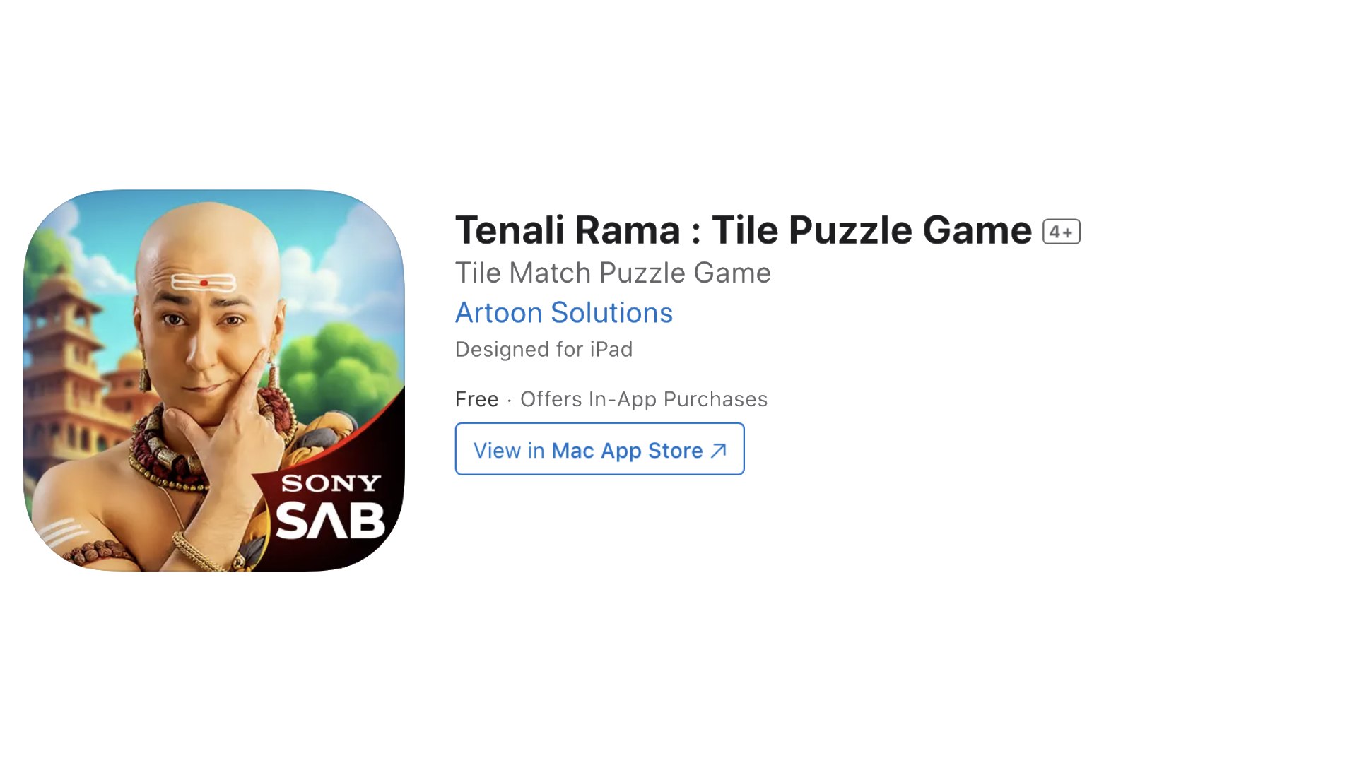 Sony SAB launches an engaging digital game based on its iconic show ‘Tenali Rama’