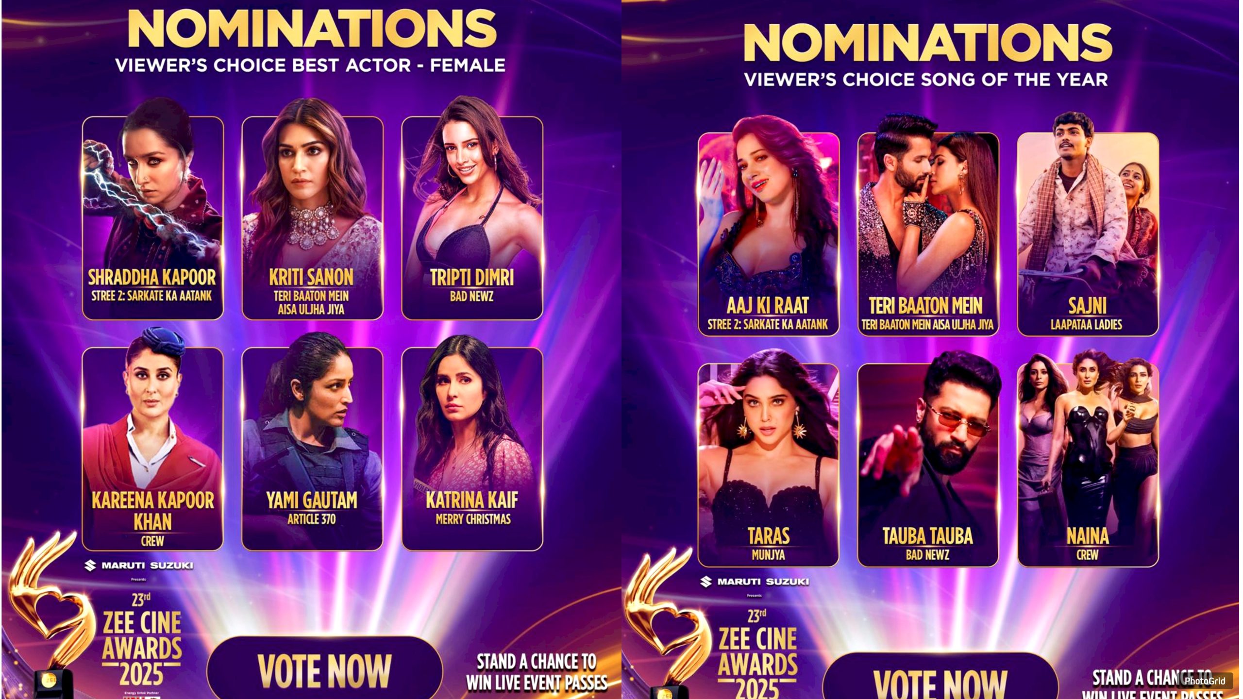 FANtertainment Begins! Vote Now to Make Your Favourite Stars Win at the 23rd Maruti Suzuki presents Zee Cine Awards 2025