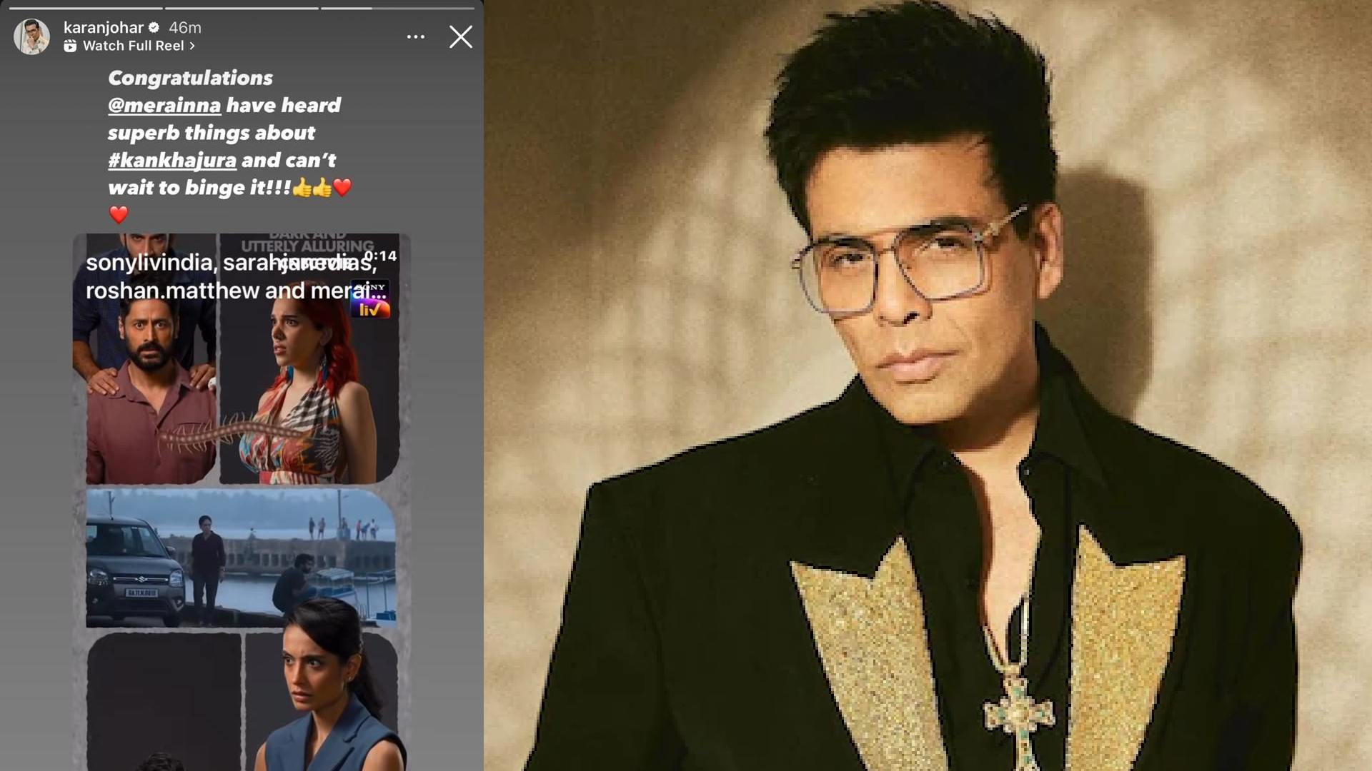 Karan Johar gives a shoutout to Mohit Raina for Sony LIV’s KanKhajura!