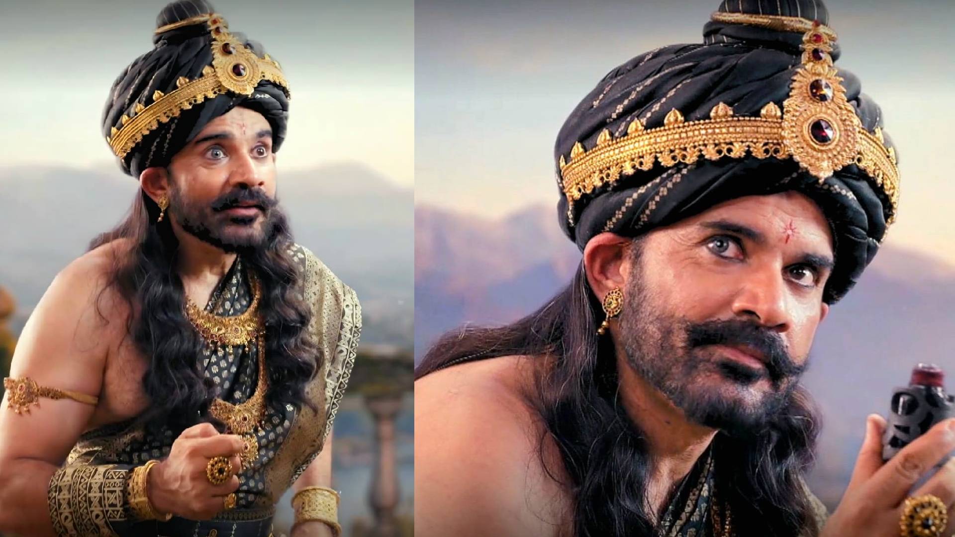 “A creative suggestion I made was to use a lens in one eye to give Shakuni a slightly unsettling and mysterious presence” says Chandan Anand from Sony SAB’s Hastinapur Ke Veer
