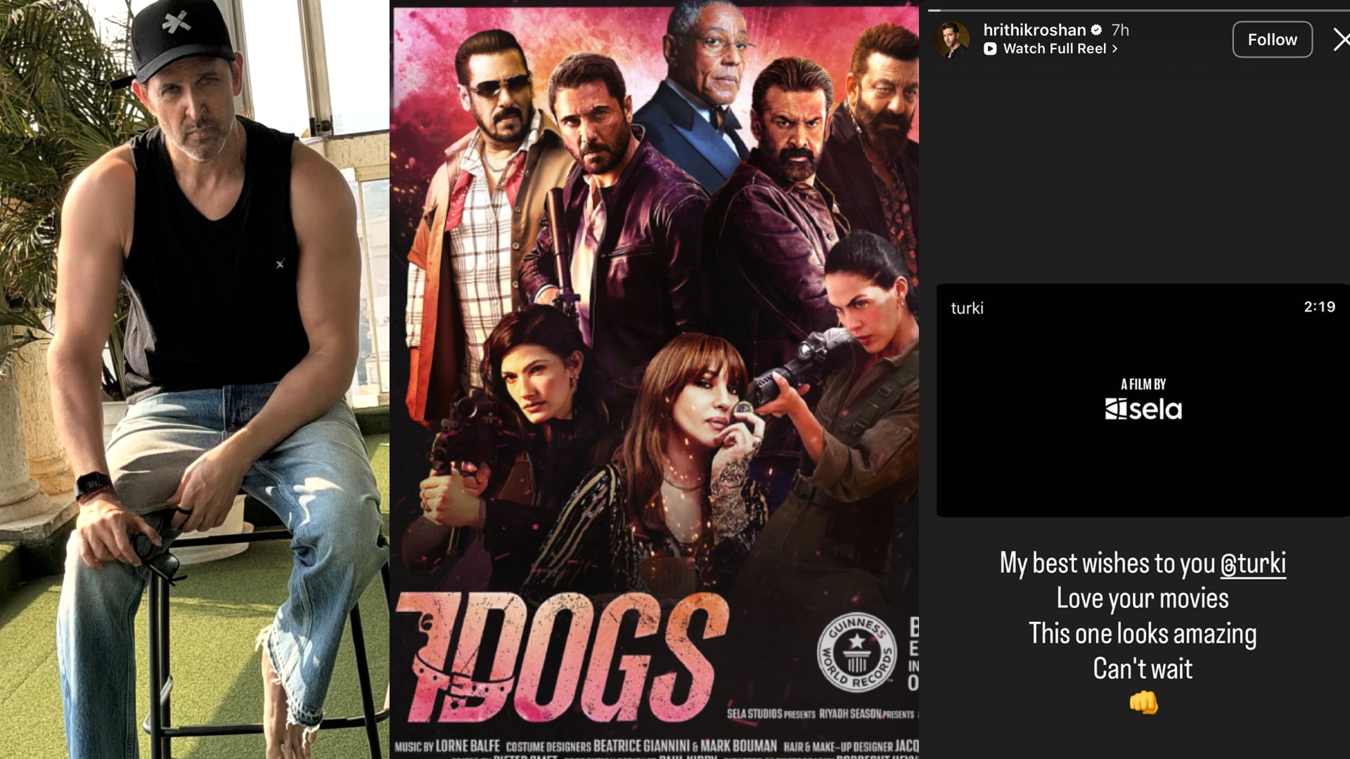 Hrithik Roshan Extends Best Wishes to 7 Dogs, Calls the Trailer “Amazing”