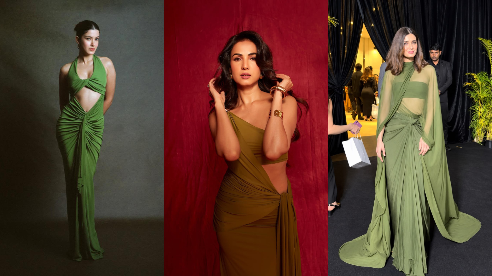 Ananya Panday Diana penty to Sonal Chauhan: Actresses Who Are Keeping it Vibrant in Olive Green Ensembles