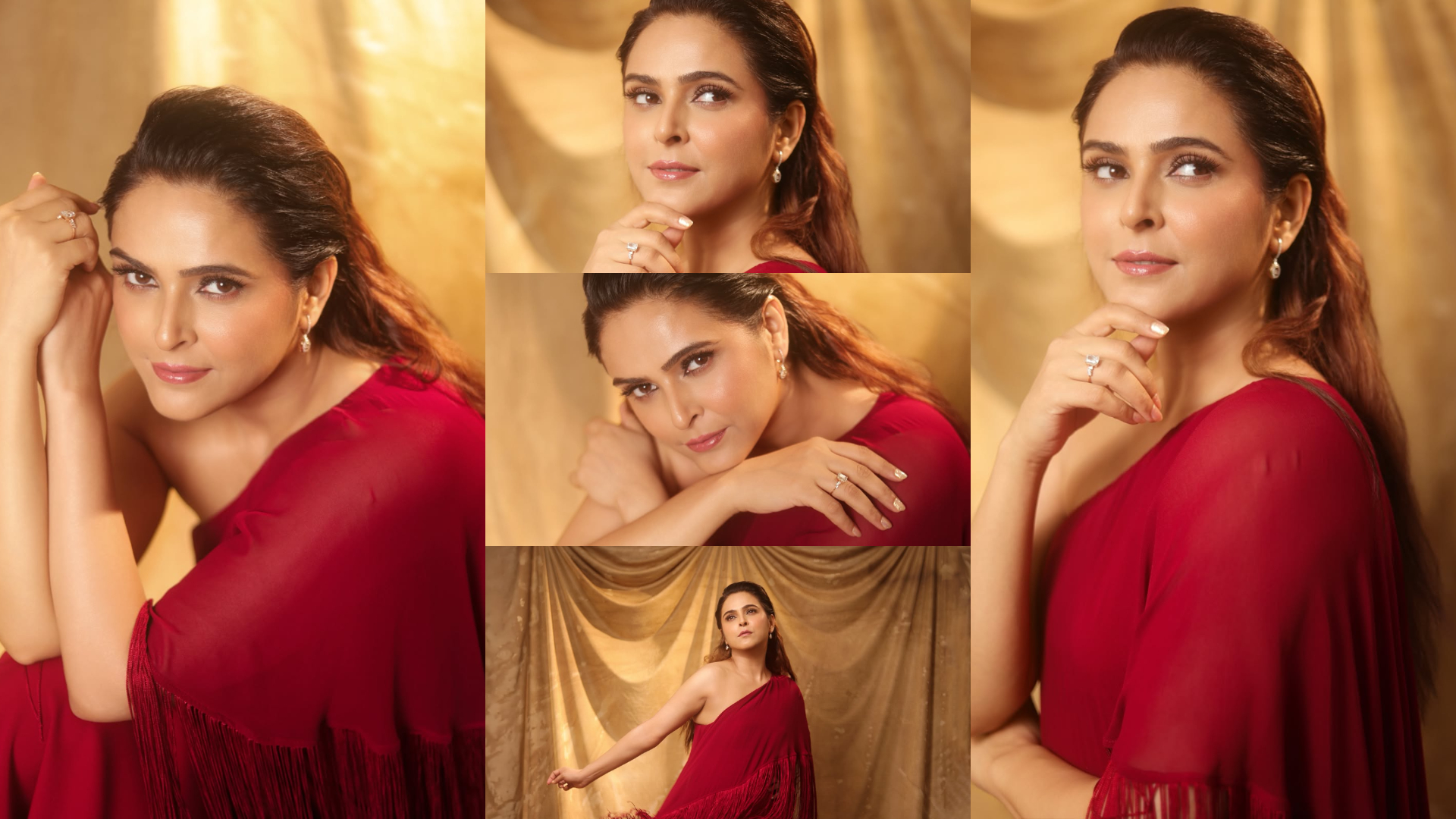 Madhurima Tuli Turns Heads in a Stunning Red Photoshoot